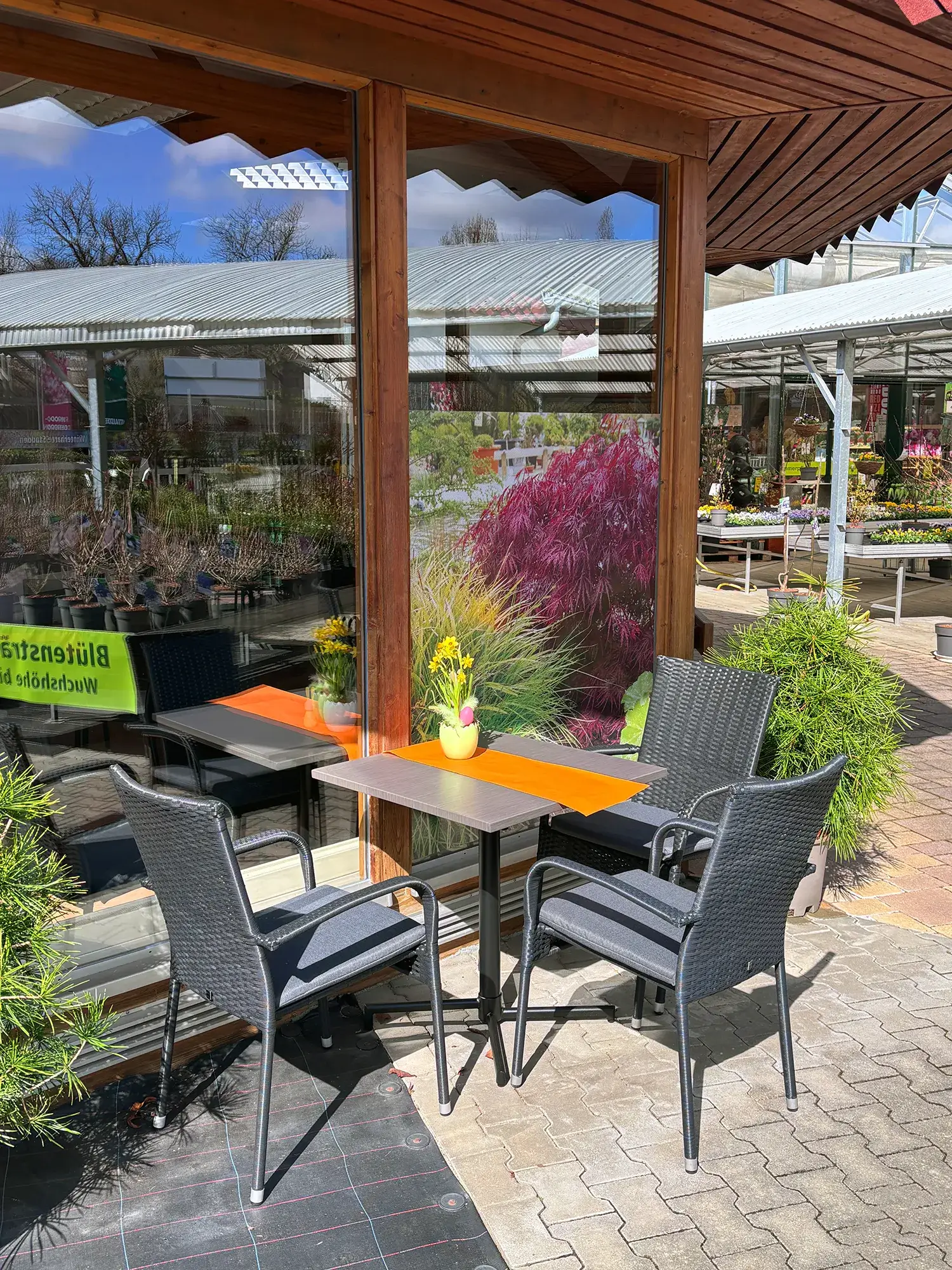 Gartencafé im Gartencenter Bornemann in Plauen